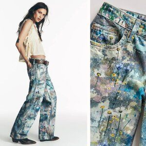NWT Free People We The Free Tennessee Low-Rise Illusions Paint Jeans 25, 27
